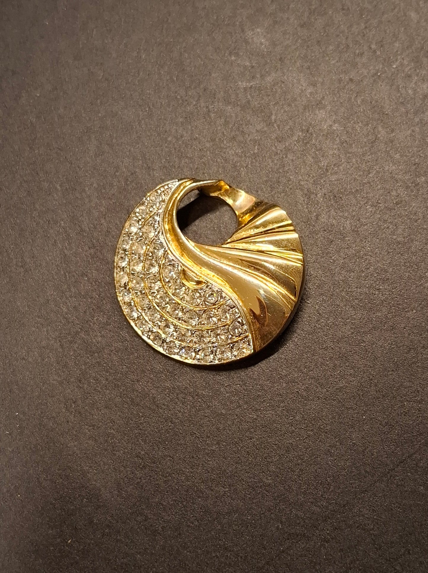 Retro 70er-80er Jahre Silber vergoldeter Anhänger aus Italien