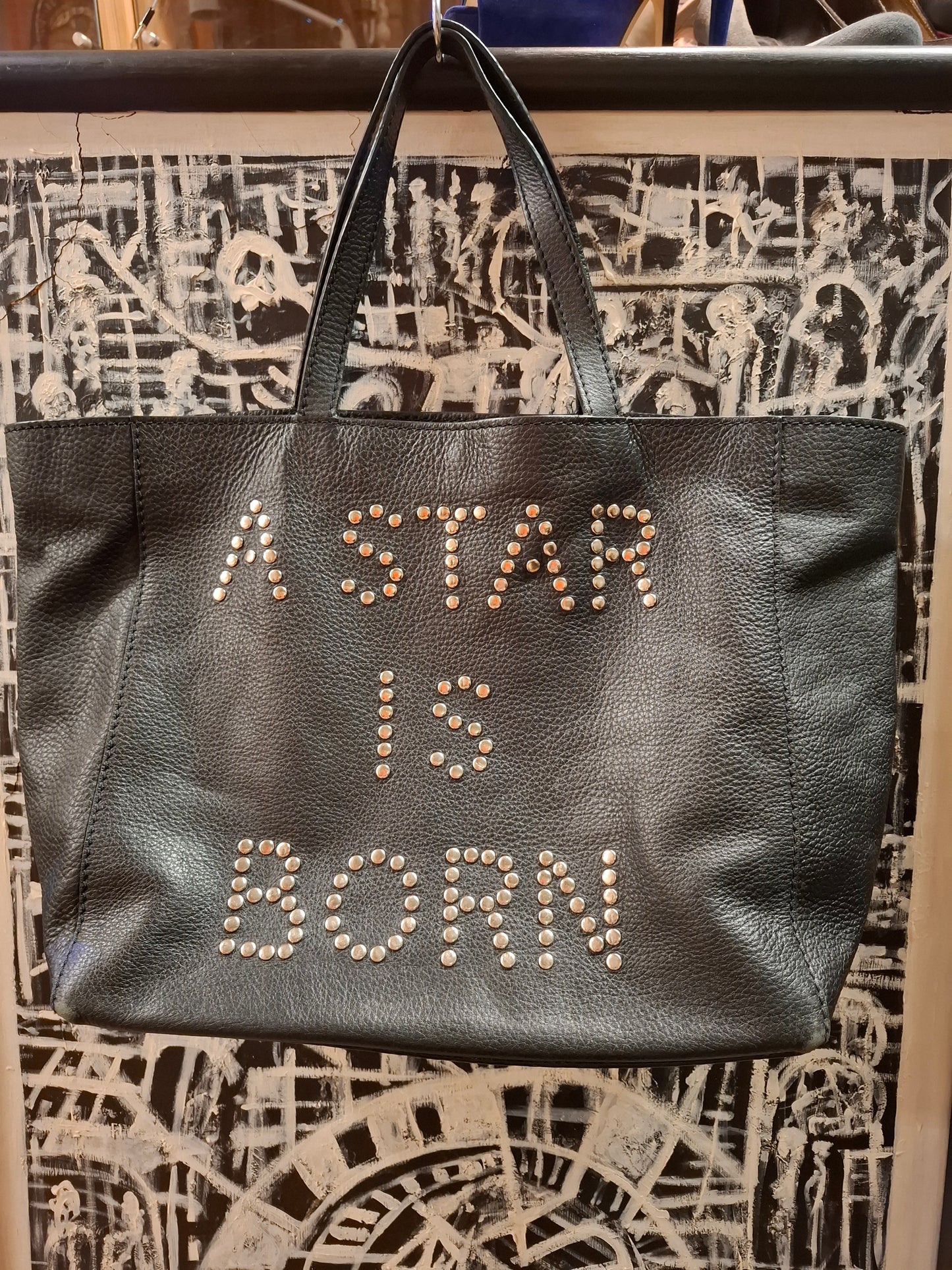 Leder-Shopper-Handtasche „A STAR IS BORN“