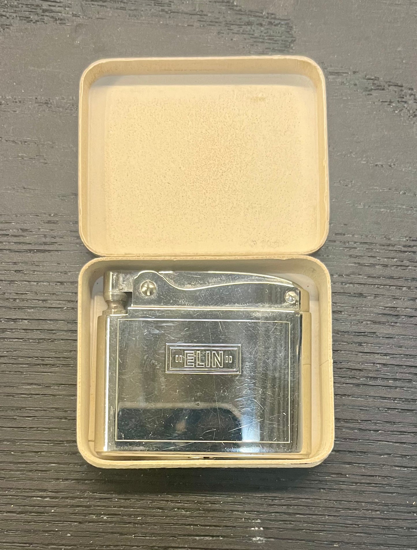 ELIN Vintage-Benzinfeuerzeug mit Aufbewahrungsbox