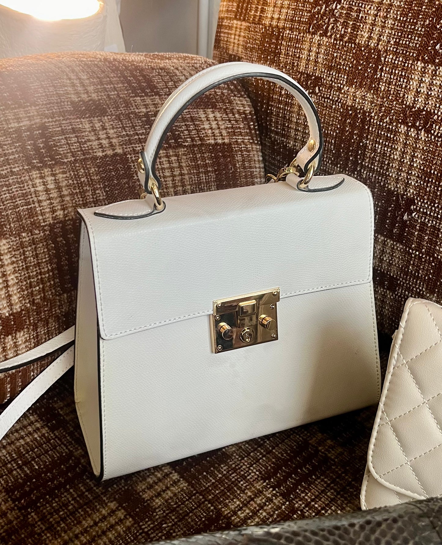 Vintage Damen Lederhandtasche