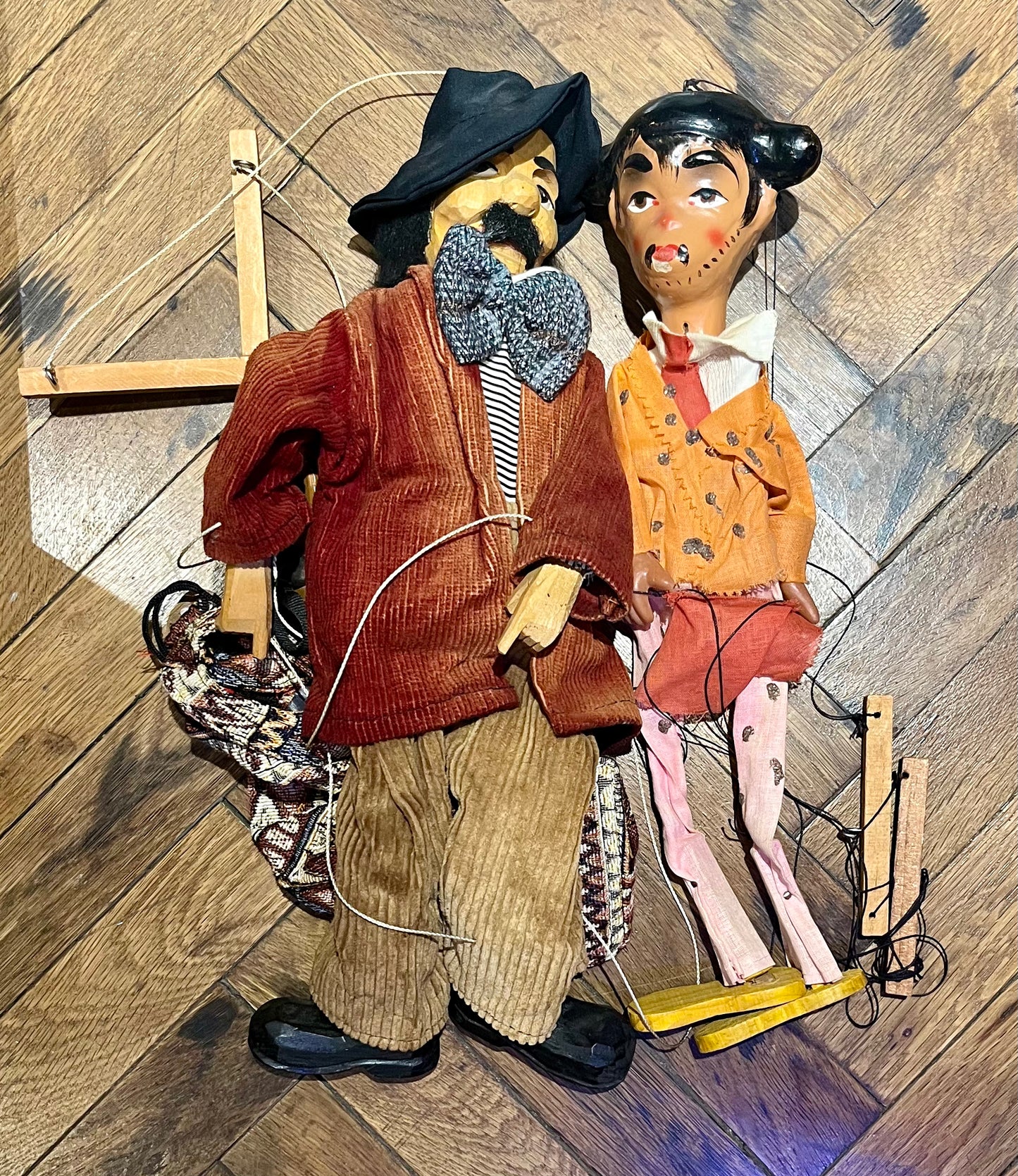 Lot 2 Vintage Marionetten