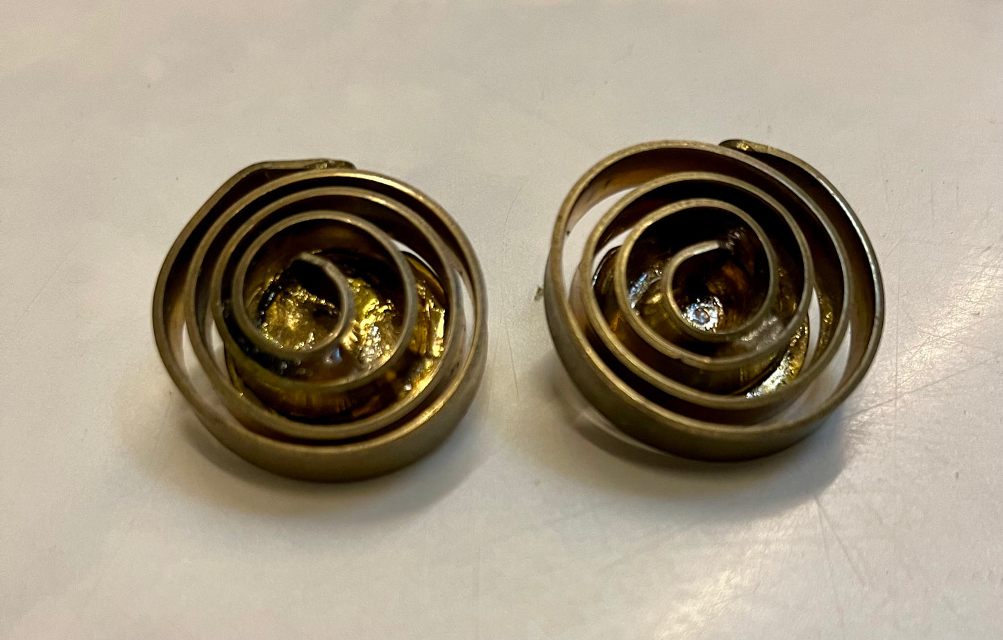 Vintage Ohrclips Spiralförmig