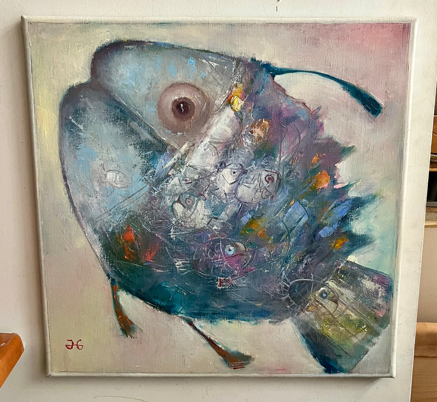 Blauer Fisch, Ukrainischer Künstler 2025