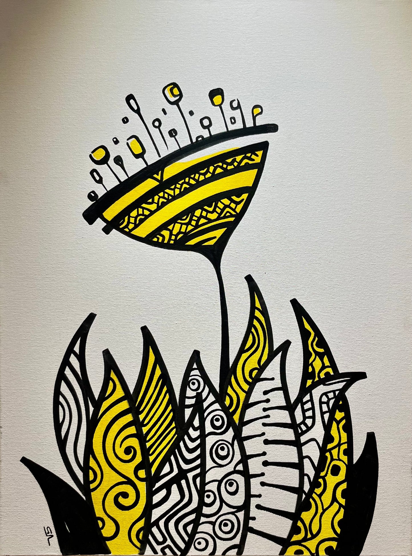 Yellow in Black on White, Vladimir Sota 2025