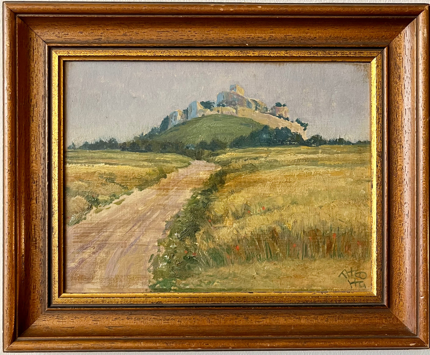 Burgruine im Sommer signiert