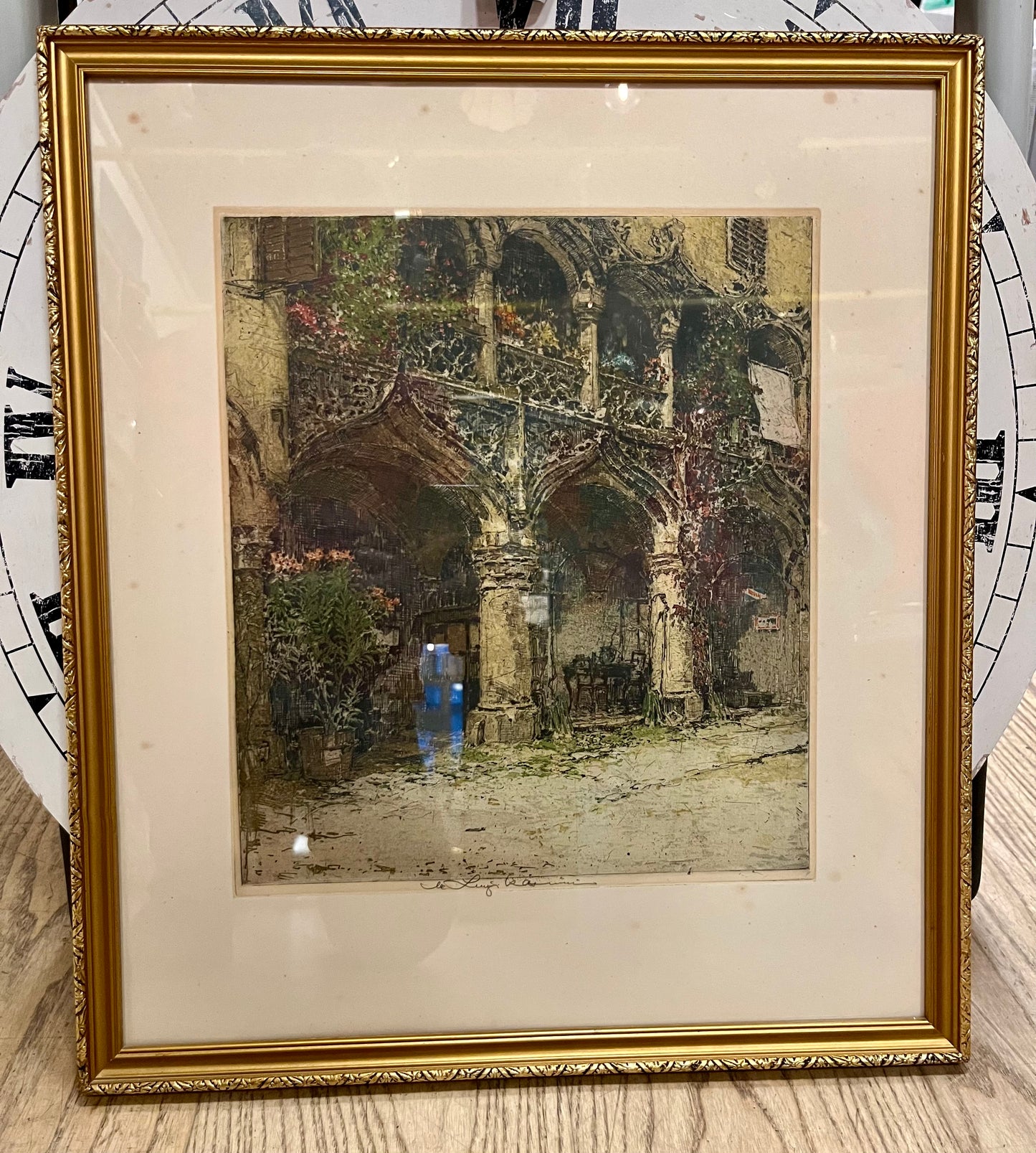 Vintage Druck gerahmt