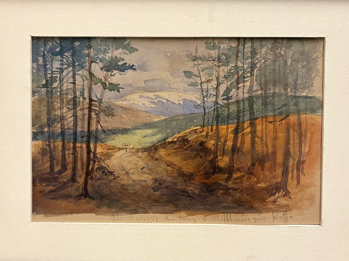 Baron von Magdeburg 1883, Aquarell , gerahmt