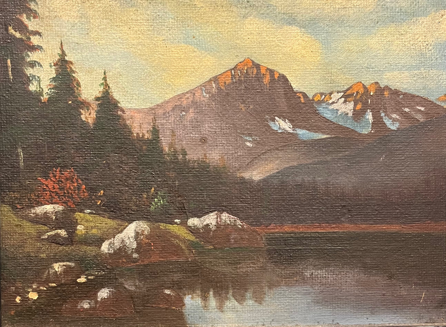 Berglandschaft, Acryl auf Platte