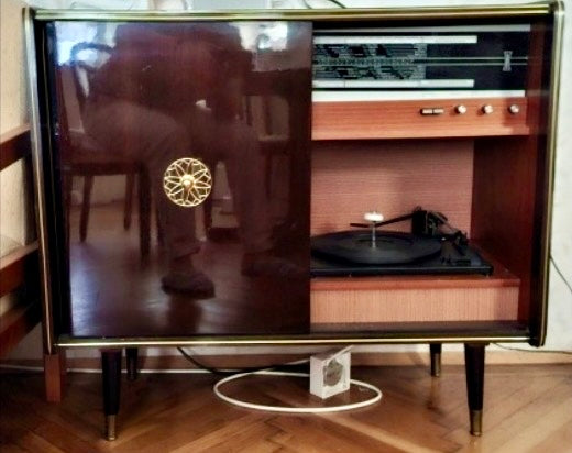 Vintage Musik Kommode Radio LP