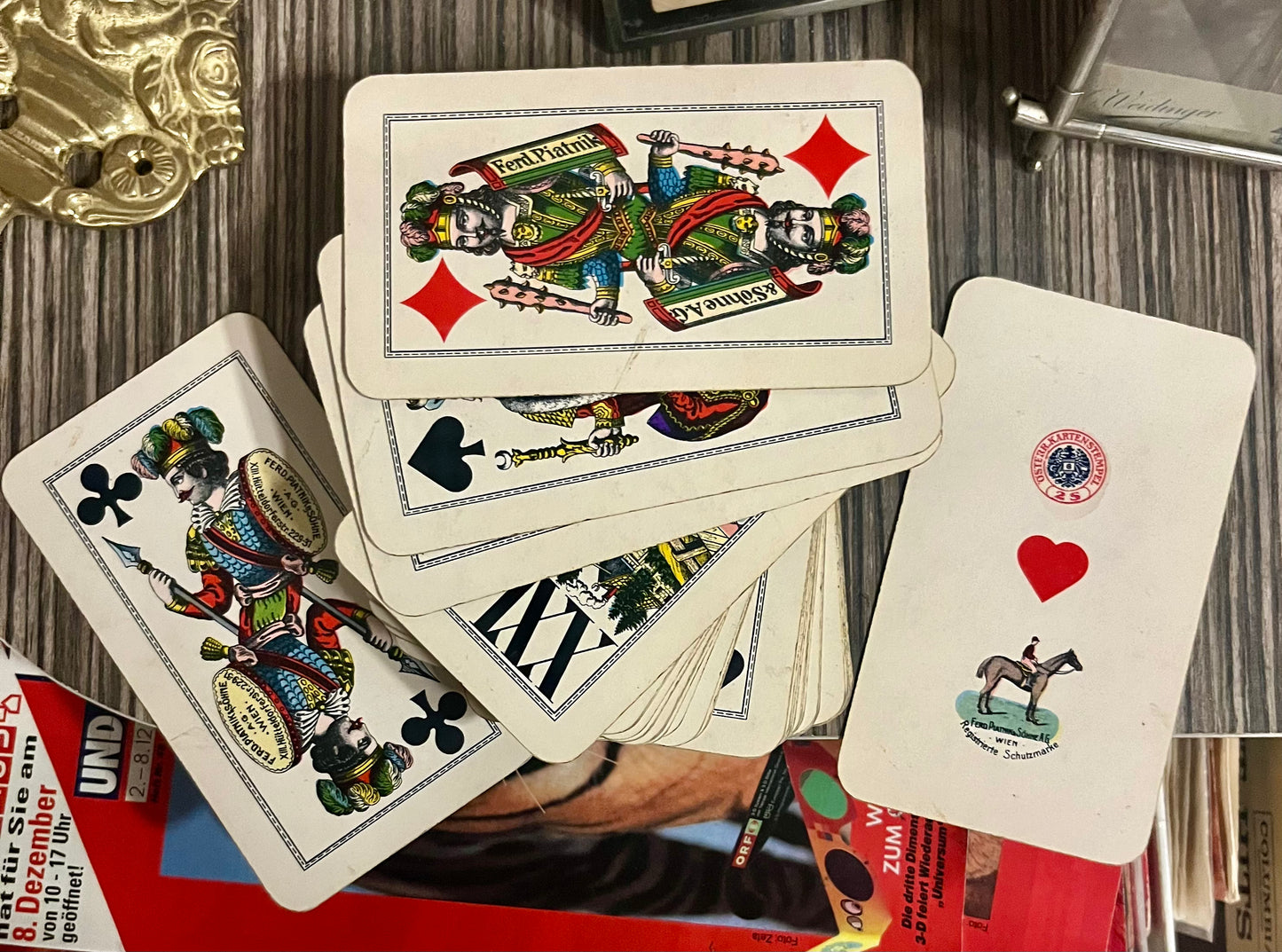 Historische Tarock-Spielkarten, um 1890