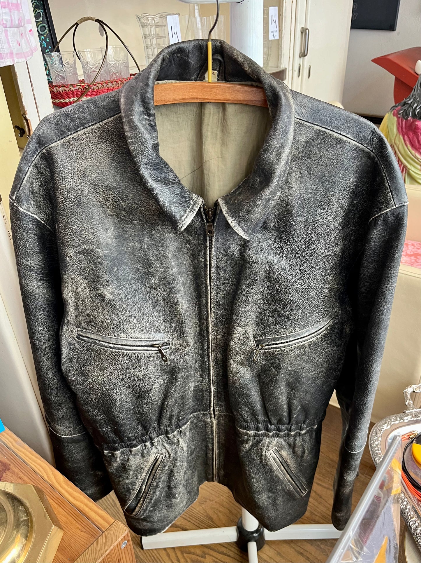 Vintage Lederjacke