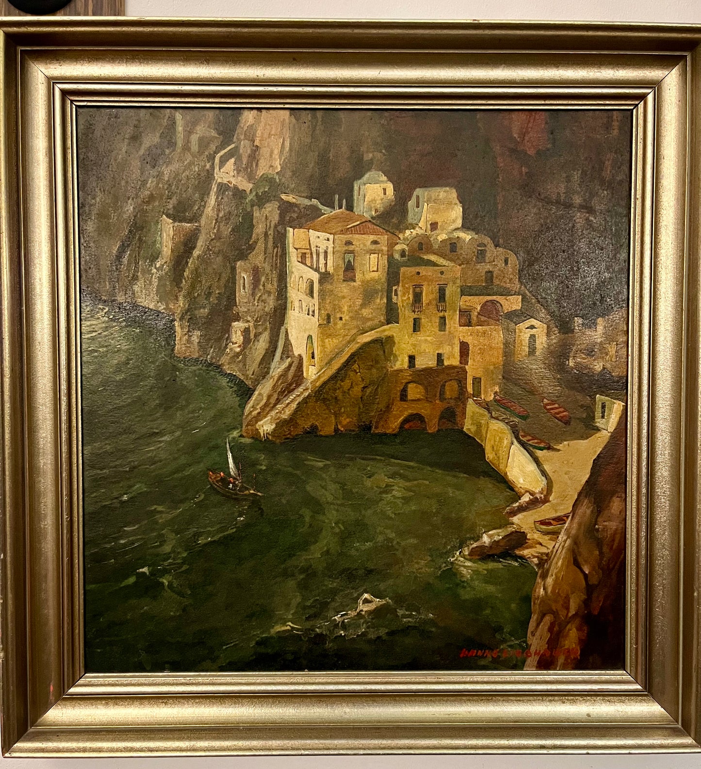 Küstenstädtchen signiert