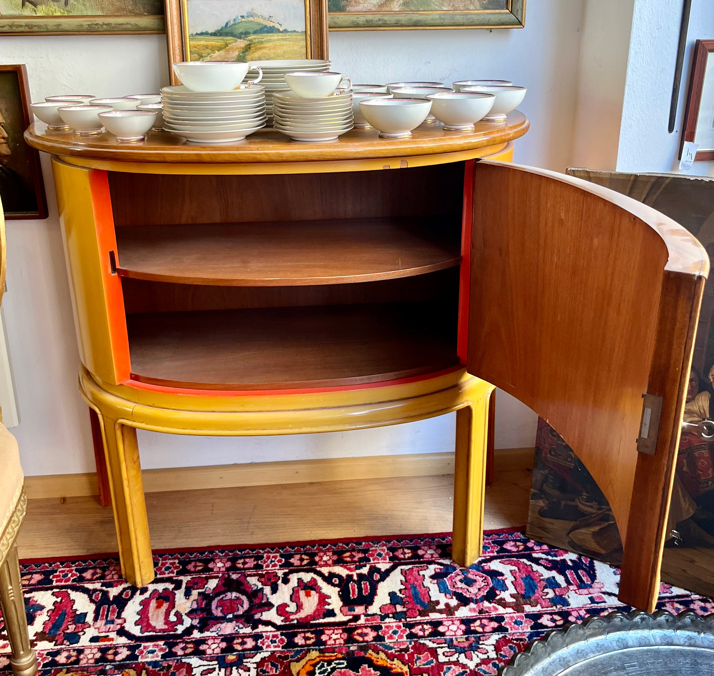 Vintage Kommode Holz Einlagearbeiten