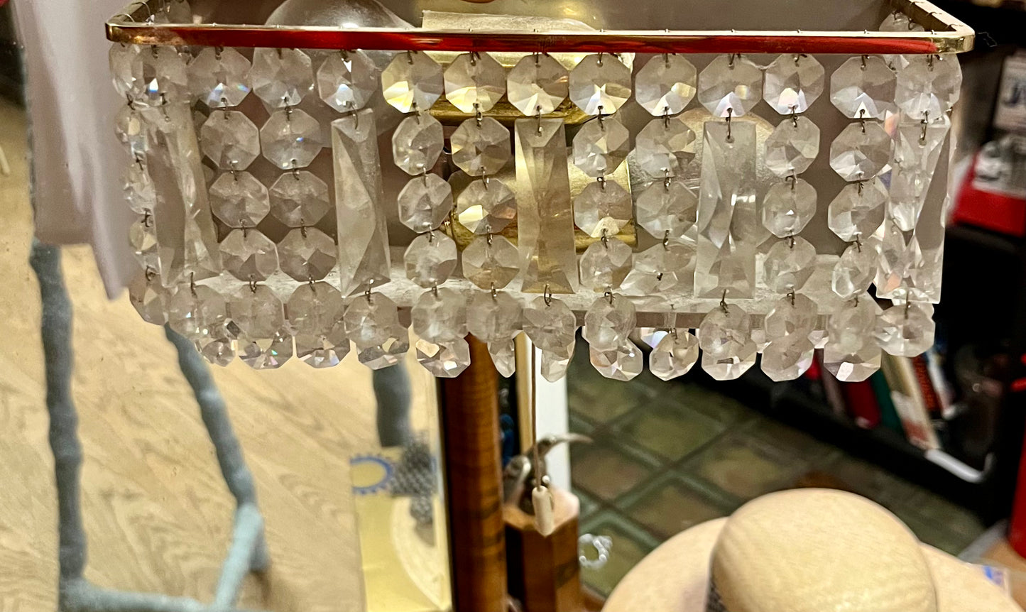 Kleine Vintage Wandlampe Kristall