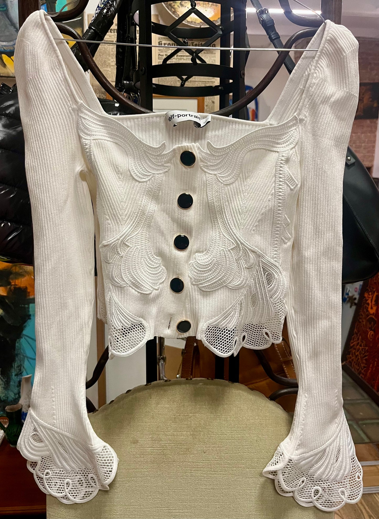 Vintage Self Portrait
White Lace Cardigan