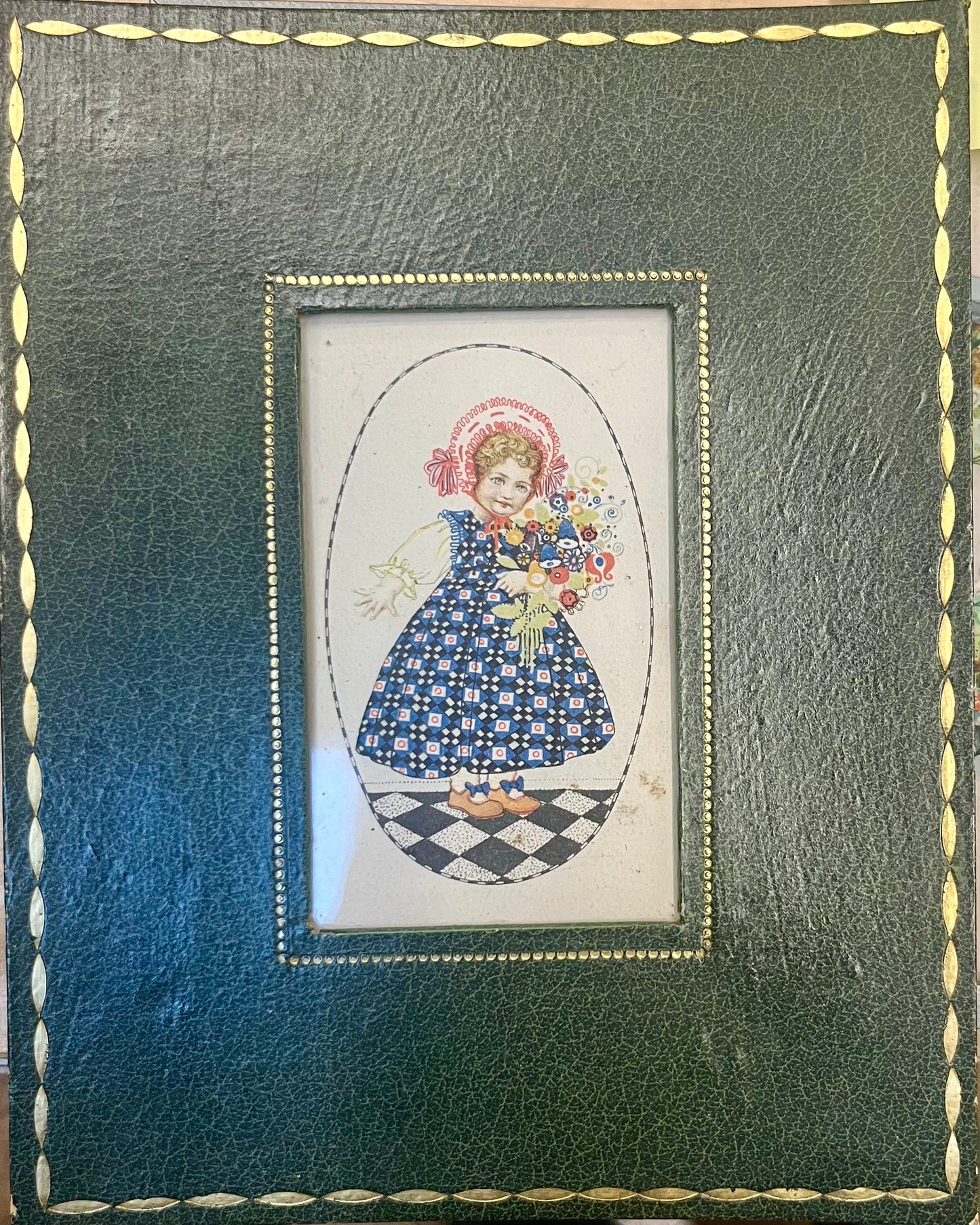 Jugendstil Karte gerahmt