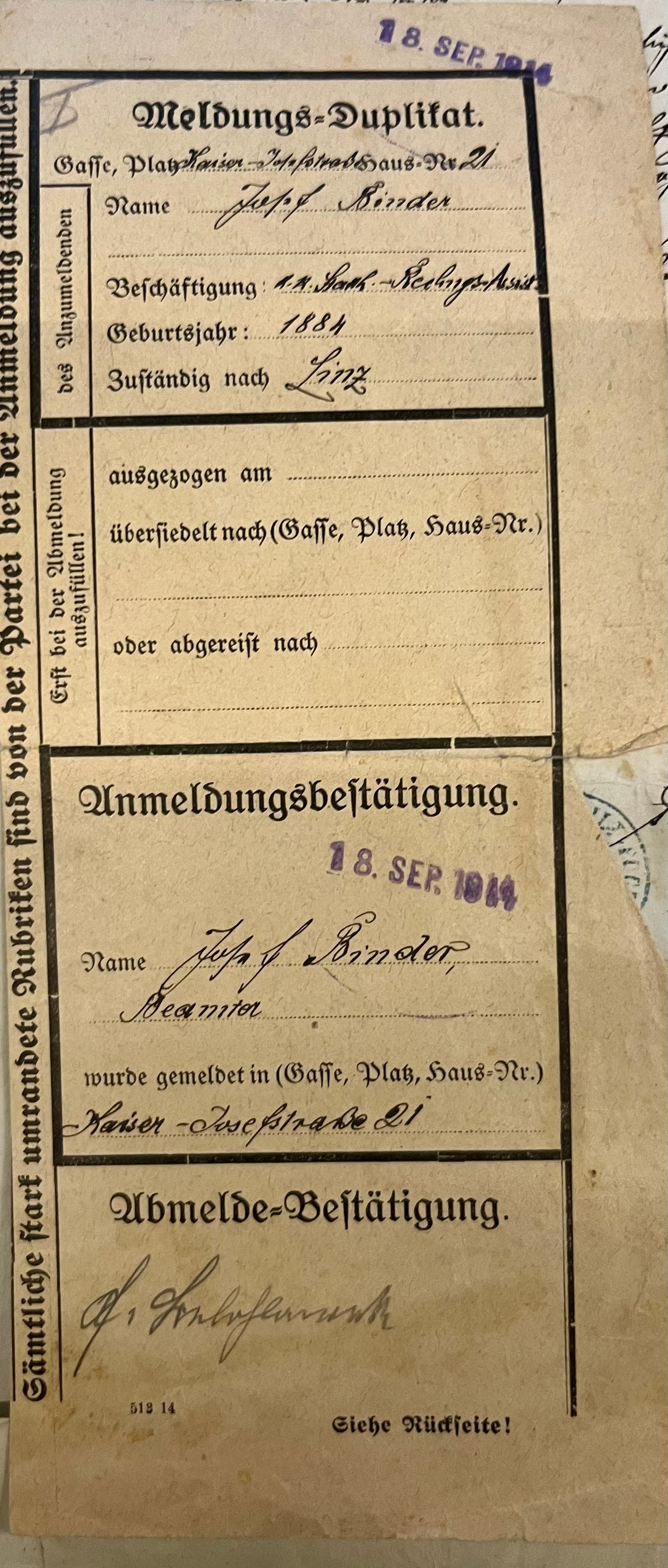 Originale k. k. Dokumente – historisches Konvolut