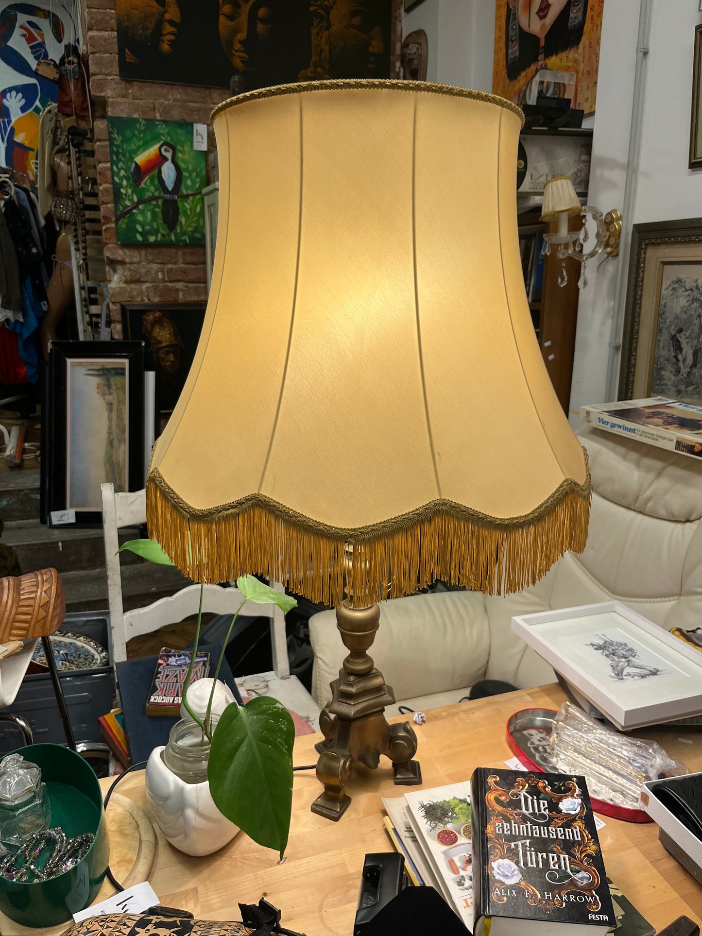 Vintage Lampe Messingständer