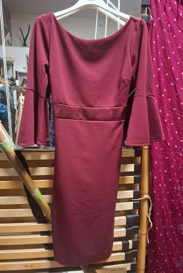 ELEGANTES WEIN ROT KLEID VON WAL G LONDON Gr. L