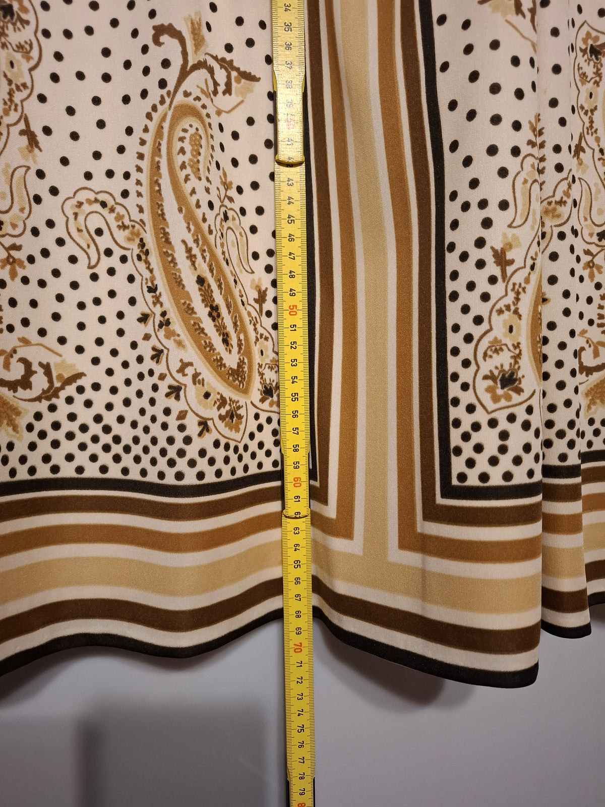 Vintage paisley a line skirt