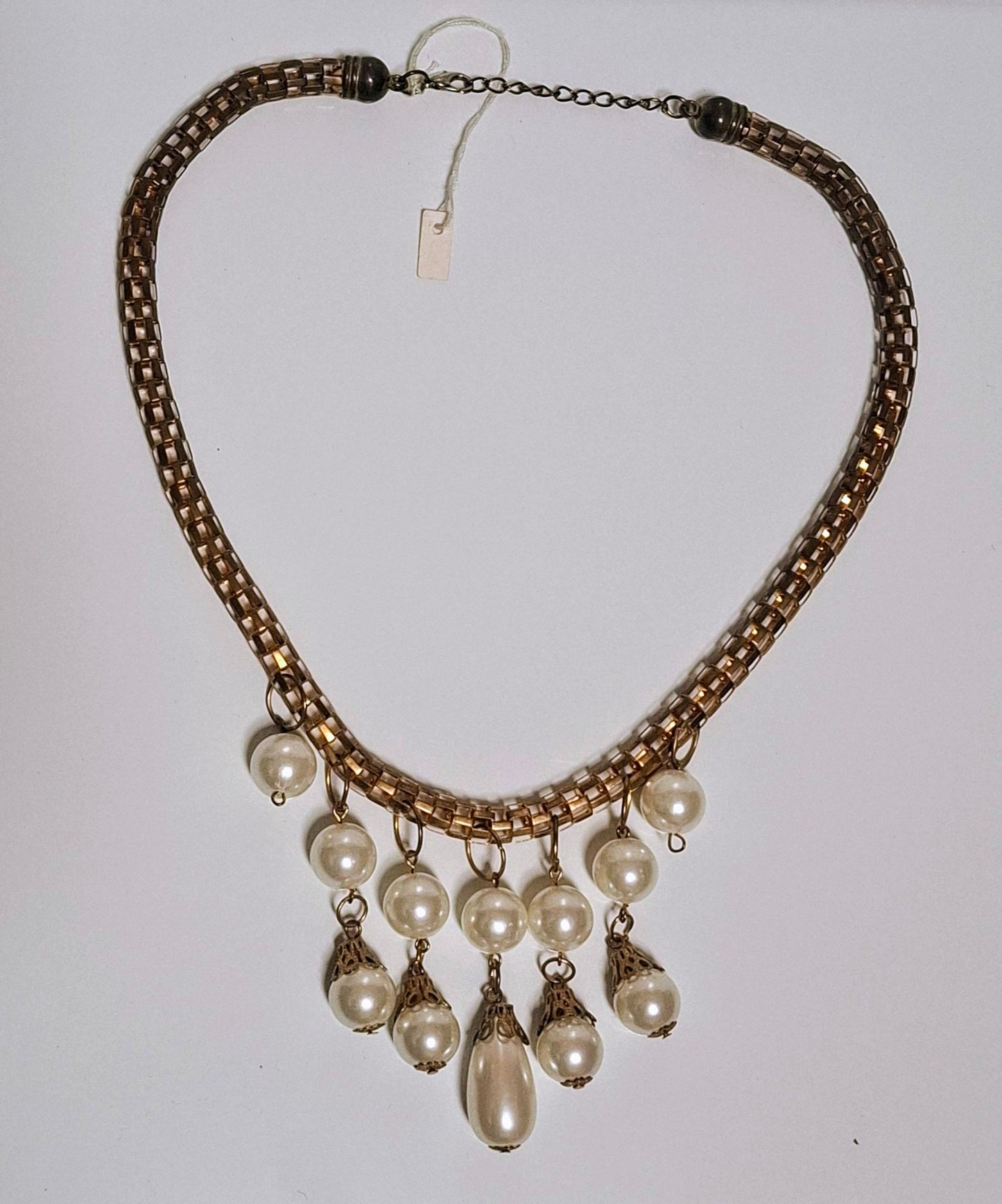 Vintage Designer Statement Halskette mit Kunstperlen