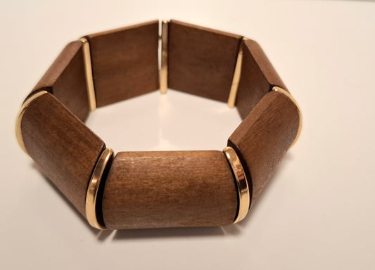 CHUNKY WOODEN BEAD BRACELET