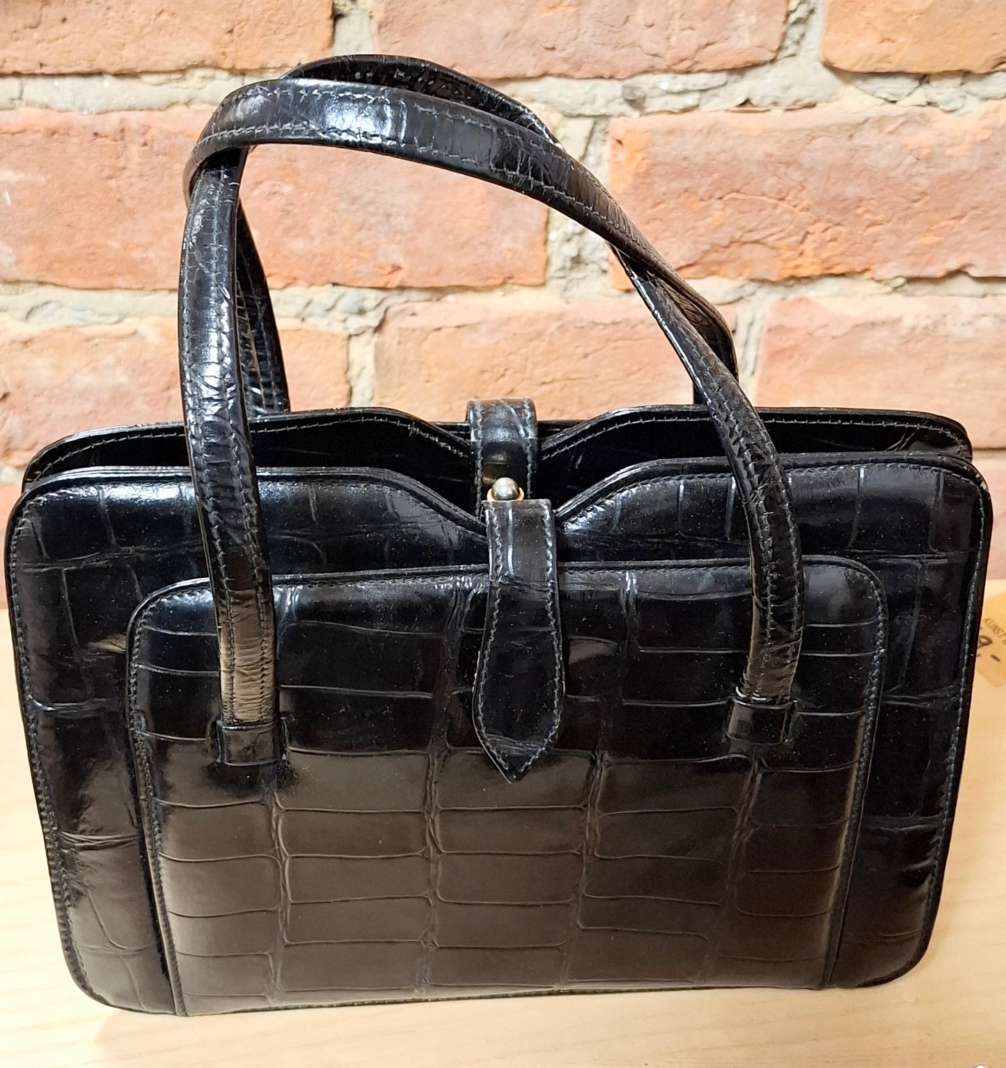 Schwarze Vintage-Tasche