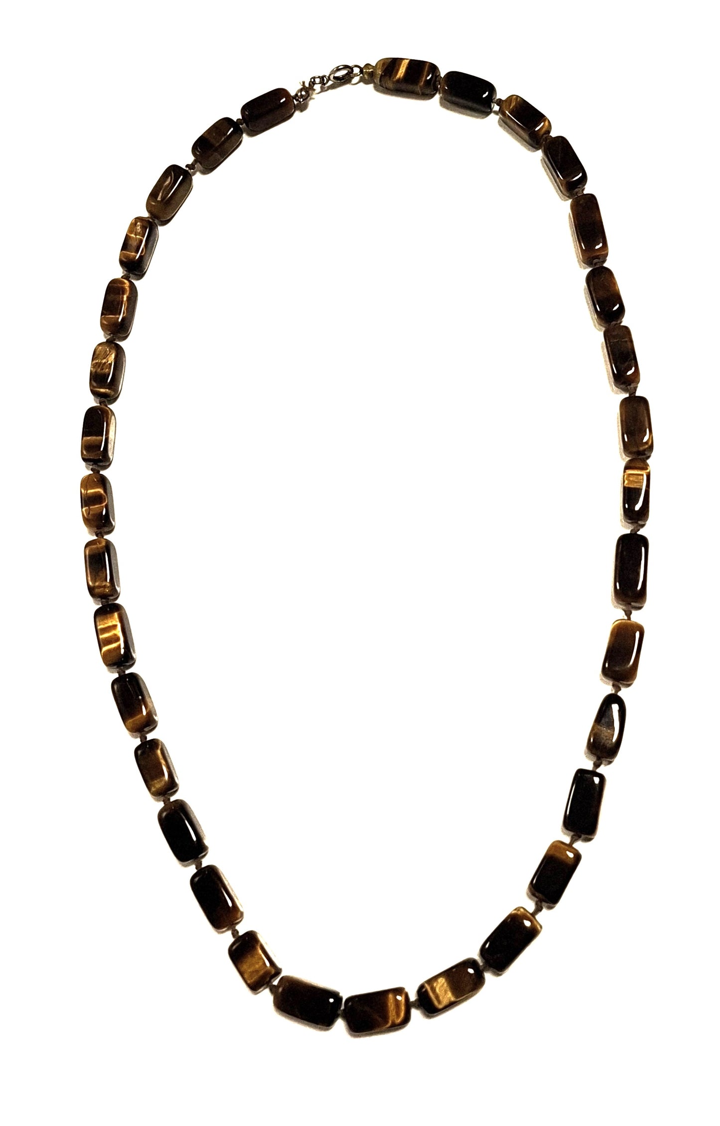 TIGERAUGEN-HALSKETTE + SILBER VERSCHLUSS