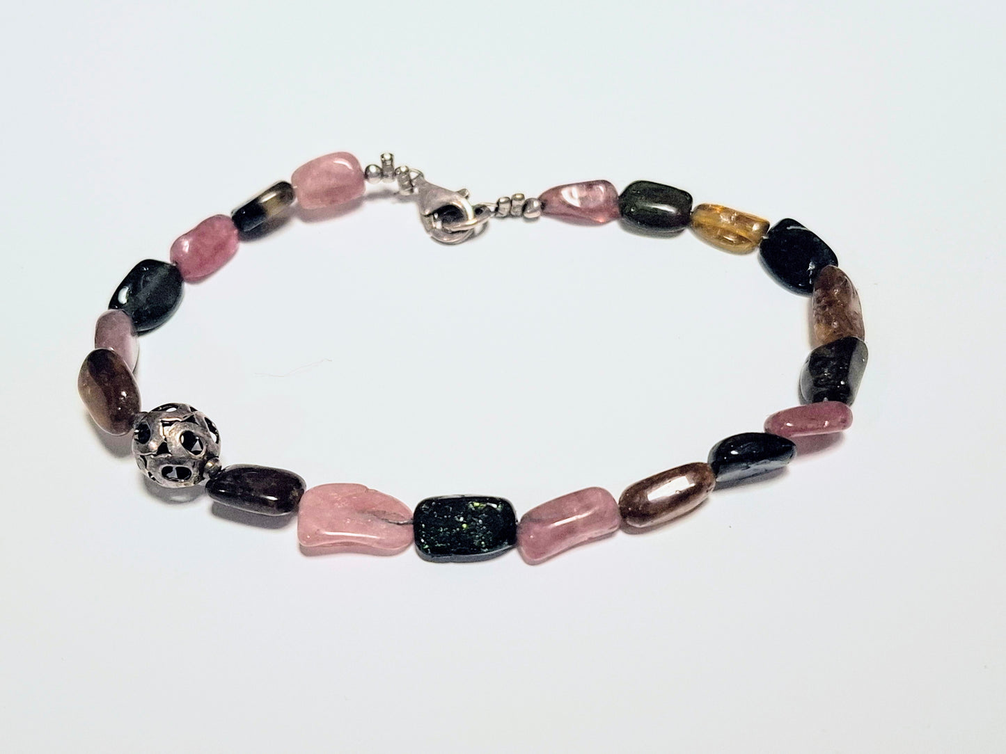 Turmalin Armband mit Silberverschluss