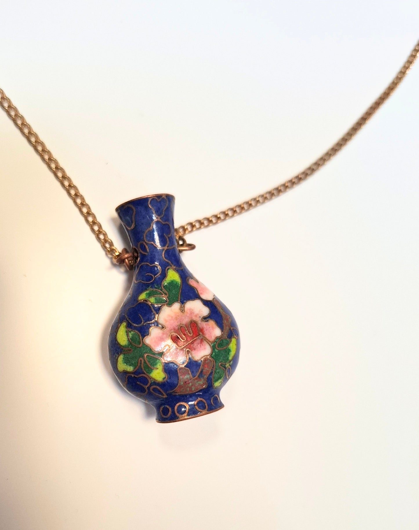 Vintage Emaille-Cloisonné-Halskette