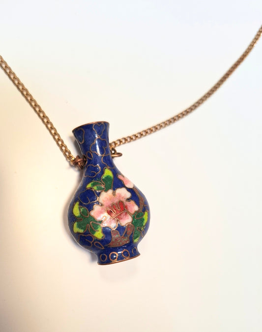 Vintage Emaille-Cloisonné-Halskette