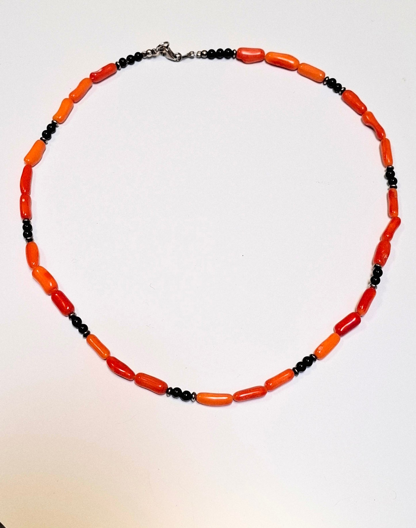 Koral Silber Halskette