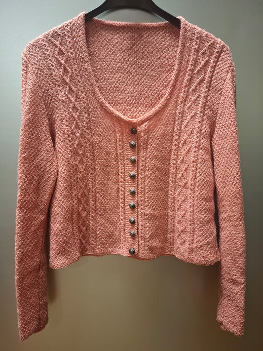 Vintage Rosa Strickjacke Gr. M