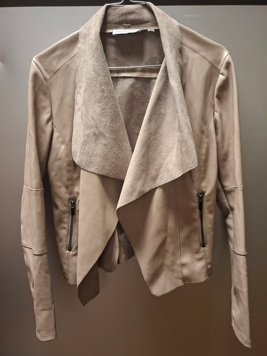 Bagatelle Jacke aus Wildlederimitat mit drapierter Vorderseite G. XS