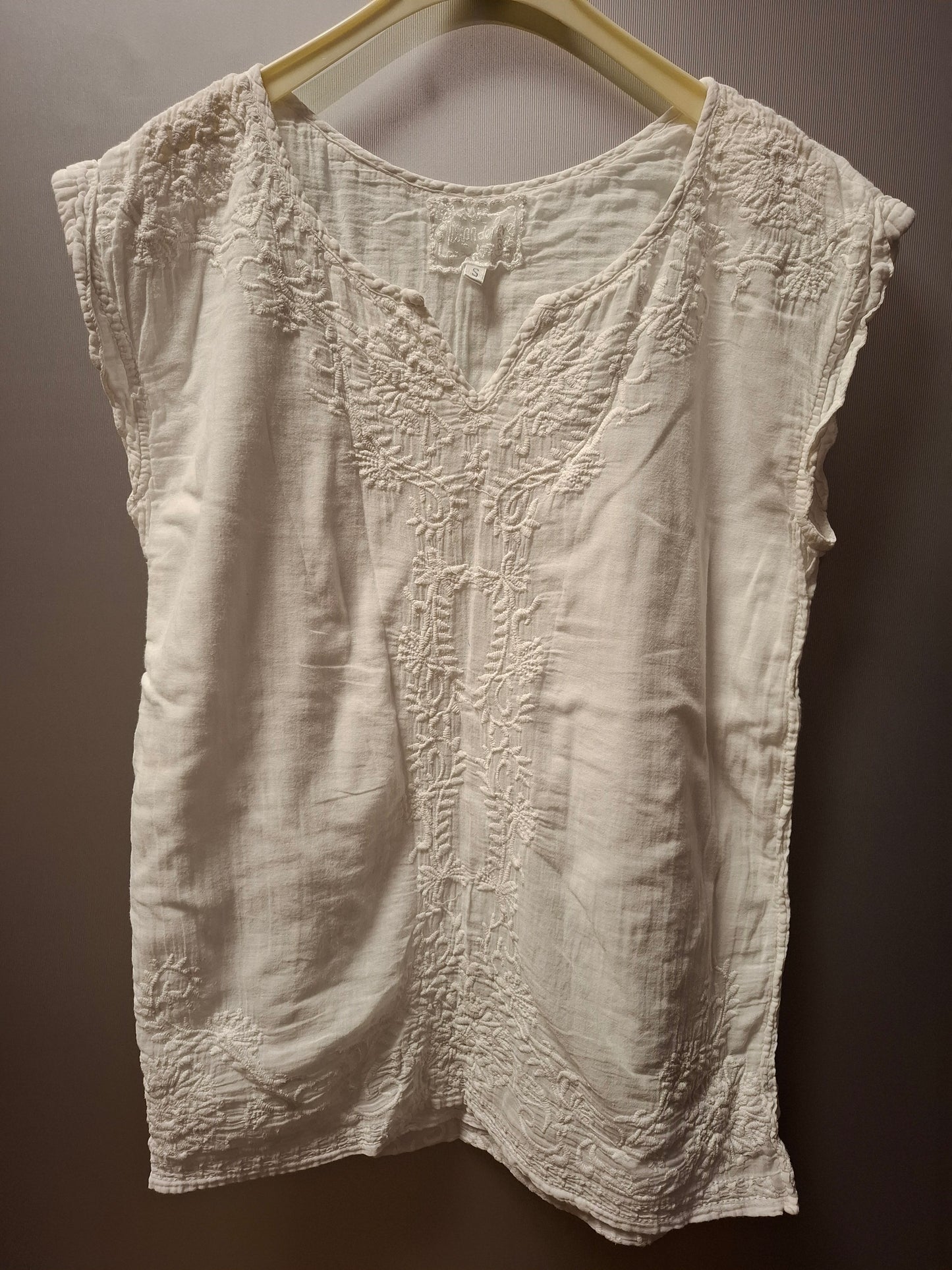 Elegantes weißes Top Gr. S