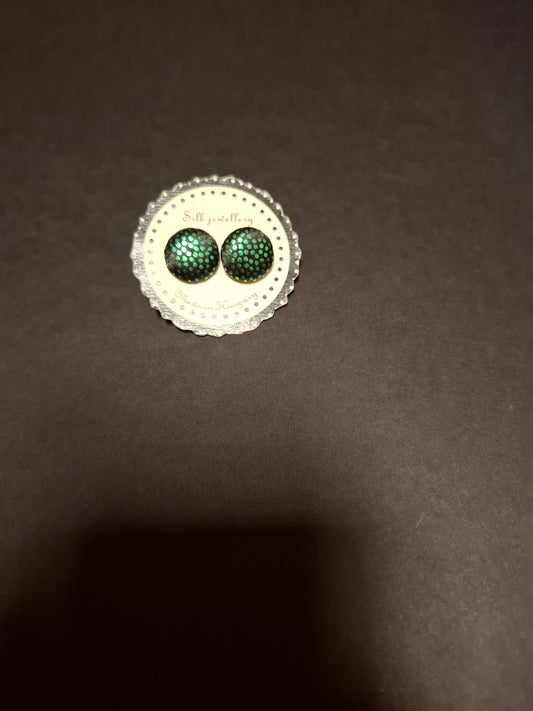 Vintage Seidenohrringe, hergestellt in Ungarn