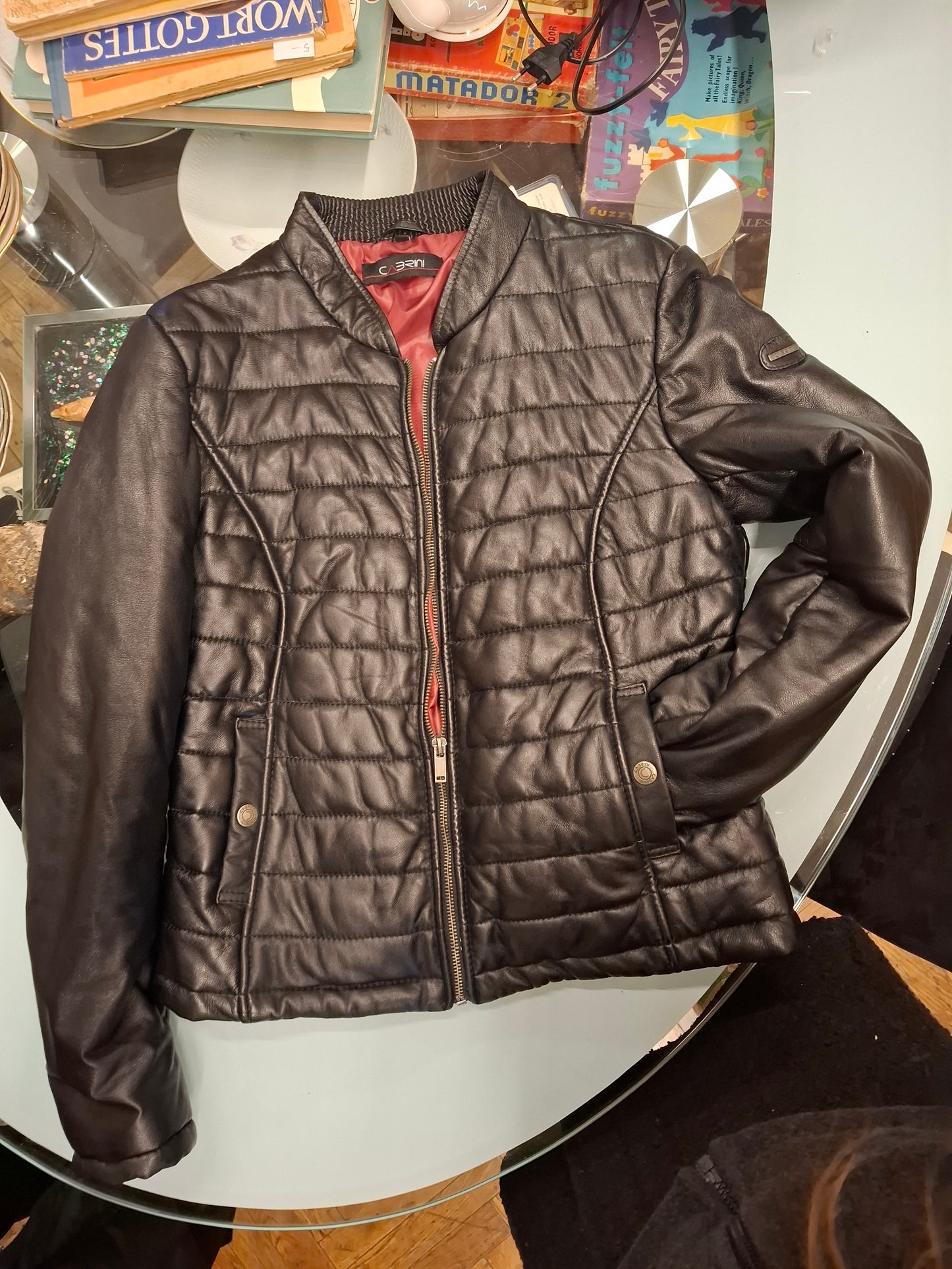 Lederpufferjacke von Cabrini Gr. M