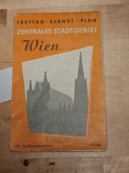 Vintage-Karte der Wiener Innenstadt