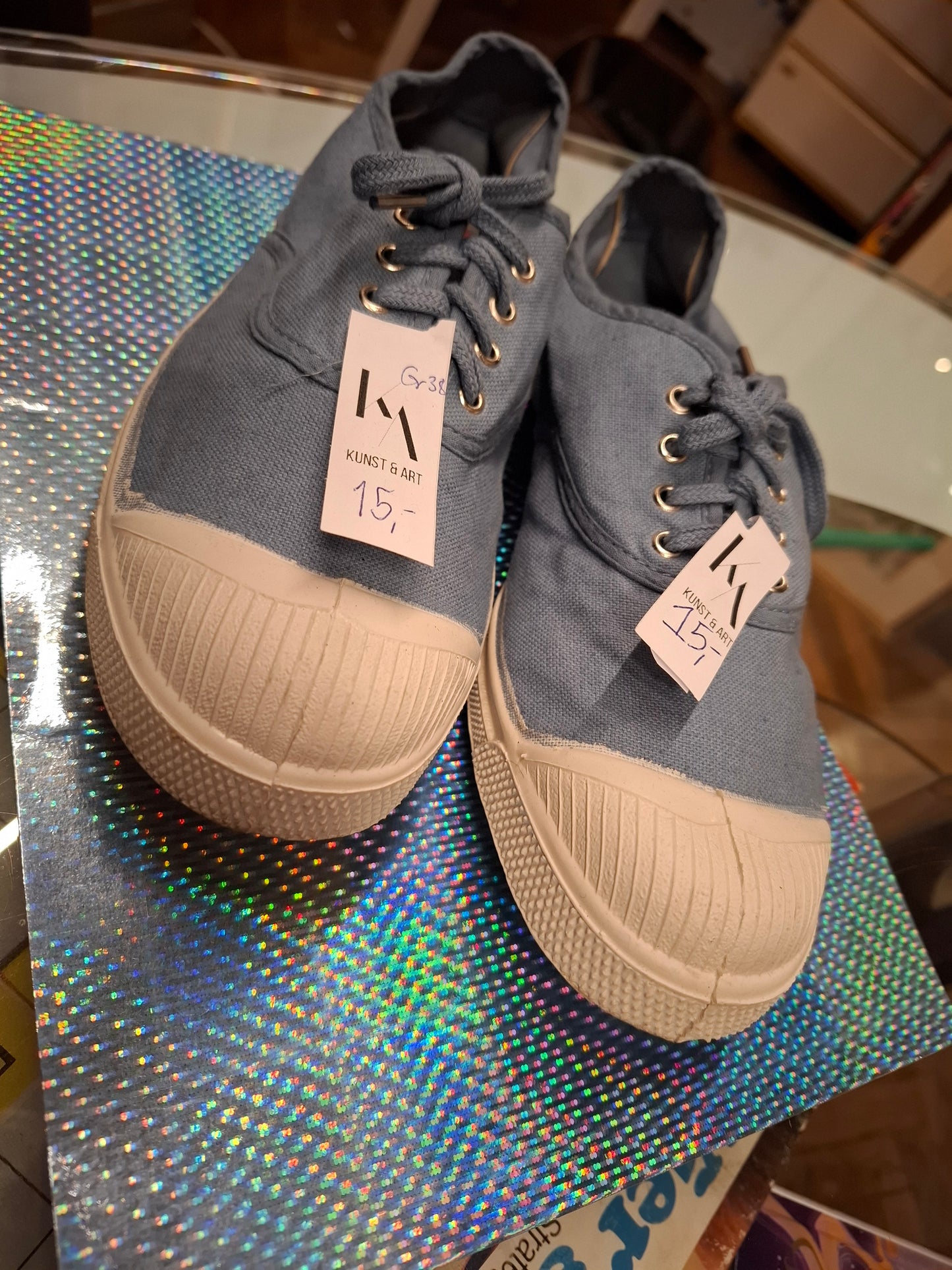 Französische Militärausbildung - flexible Schuhe in Blau Gr. 38