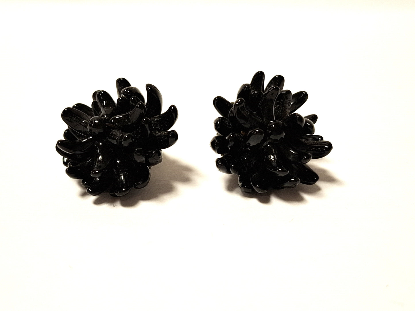 Vintage-Clip-Ohrringe mit Glasperlen