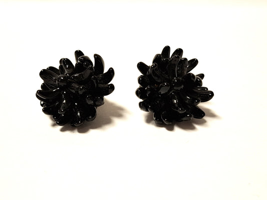 Vintage-Clip-Ohrringe mit Glasperlen