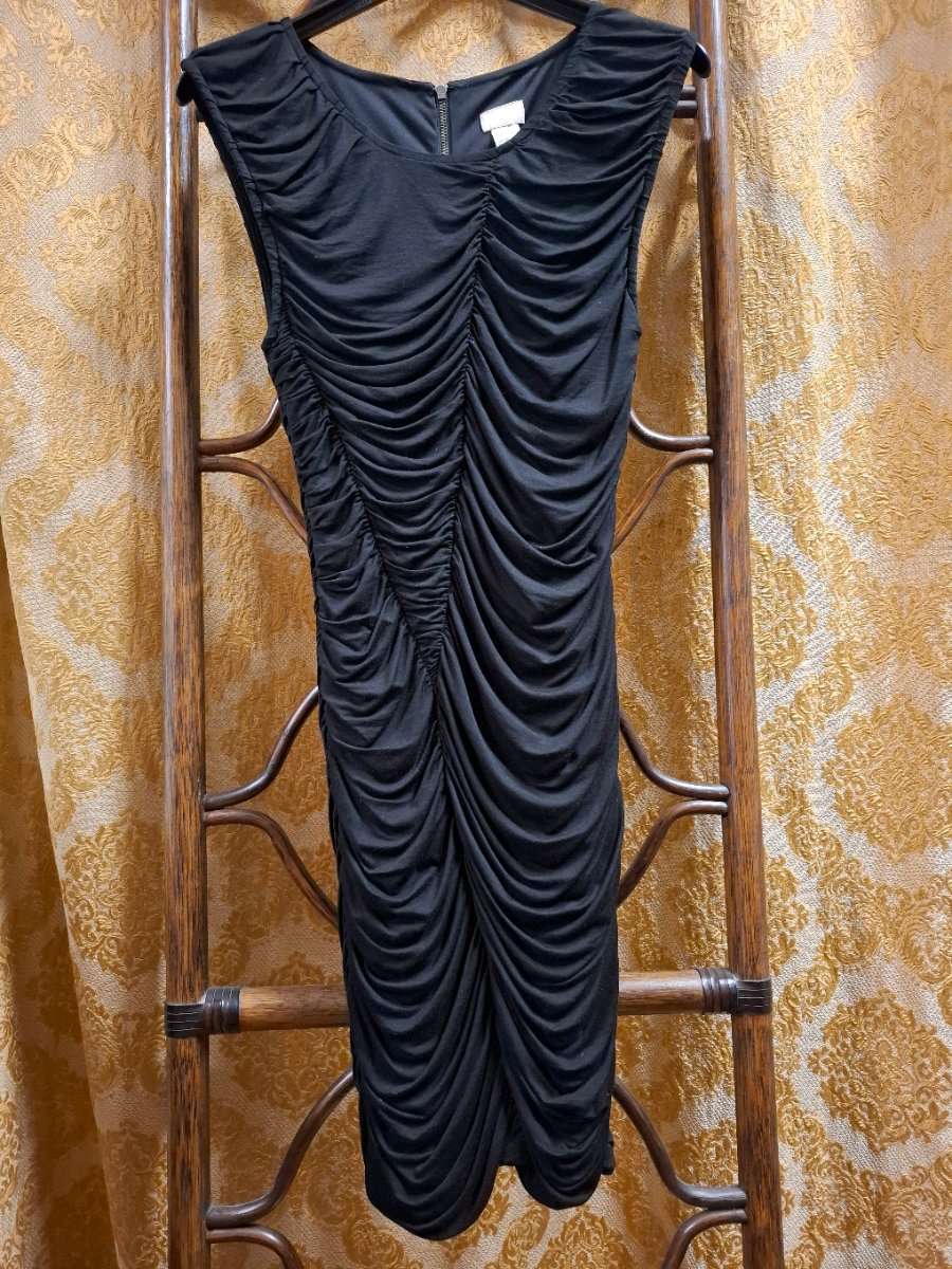 RUSCHEL KLEID SCHWARZ