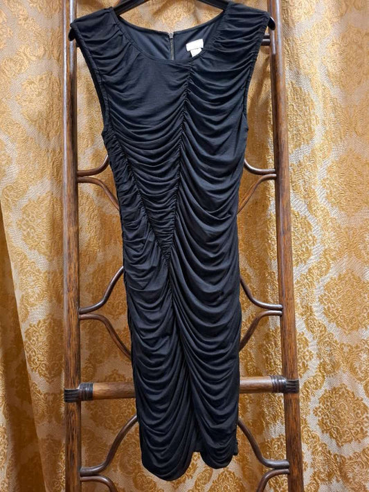 RUSCHEL KLEID SCHWARZ