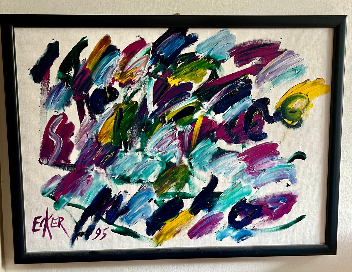 Franz Ecker – „Komposition“, Öl auf Leinwand, 1995