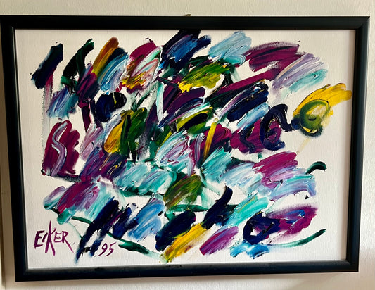 Franz Ecker – „Komposition“, Öl auf Leinwand, 1995