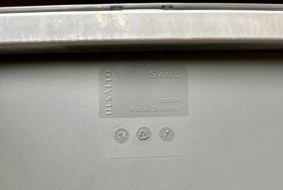 Desalto „Sand“ – grauer Designstuhl, Pocci & Dondoli