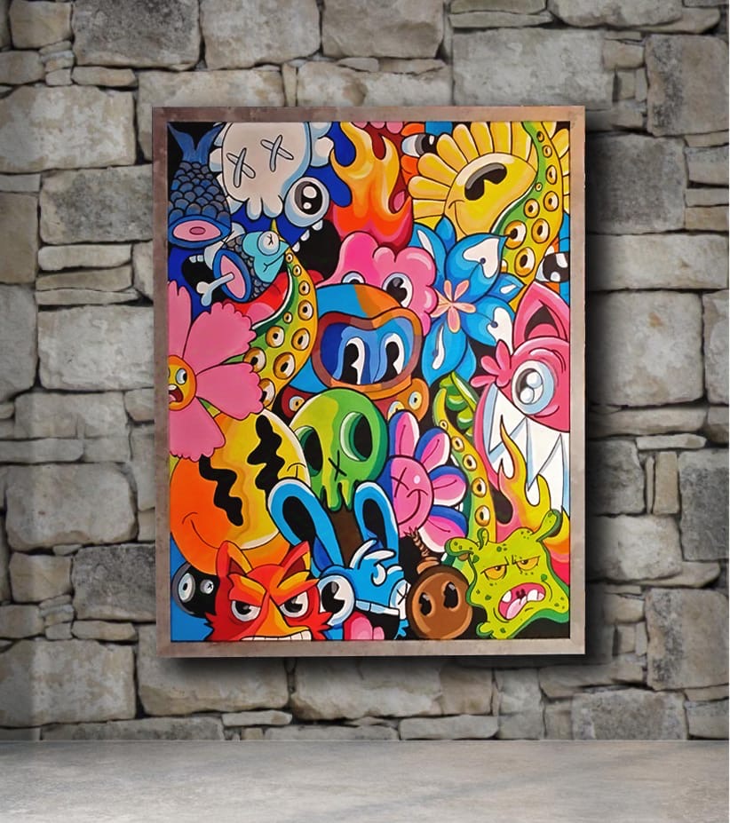 Acryl 105 mal 85 cm