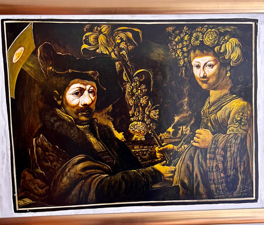 Fritz Aigner – „Der Malerfürst und seine Frau vor Linz“, 1982