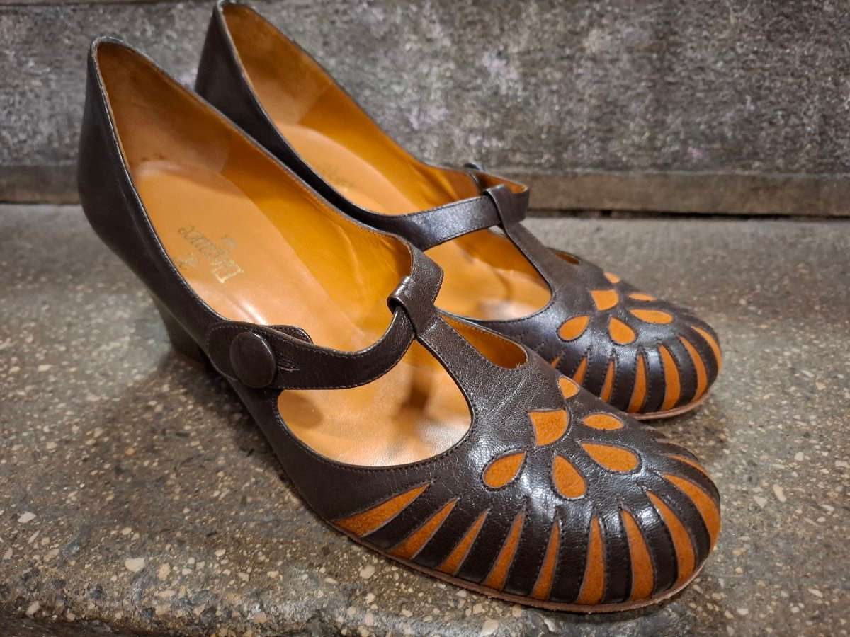 VINTAGE LEDER SCHUHE Elegance Paris  Gr. 39
