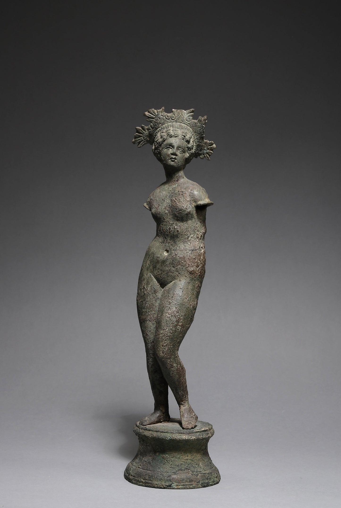 Venus Statuette, Bronze, römisch, H. 28 cm – Ex Ernst Brummer Collection, Parke-Bernet Galleries 1944